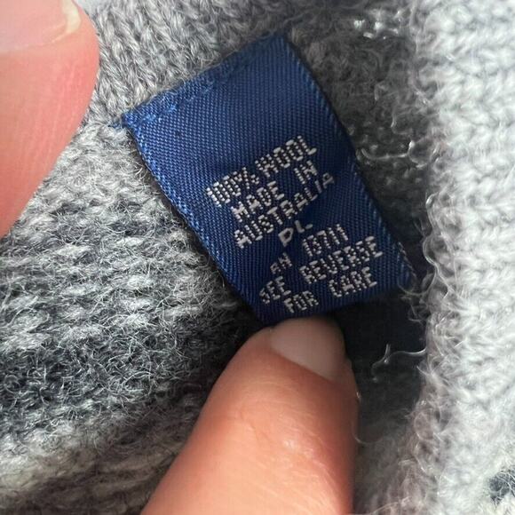 KAREN SCOTT Cardigan Sweater Women PL Wool Striped Aztec Pattern Button - Picture 7 of 8